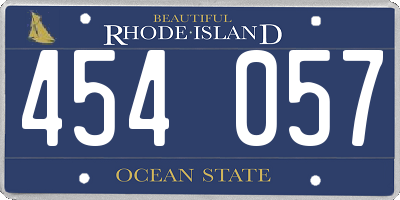 RI license plate 454057