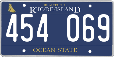 RI license plate 454069