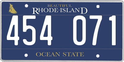 RI license plate 454071