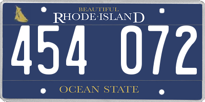 RI license plate 454072
