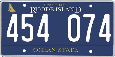 RI license plate 454074