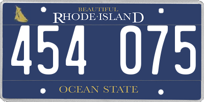 RI license plate 454075