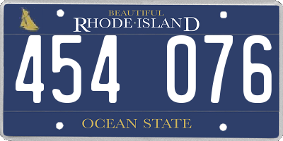 RI license plate 454076