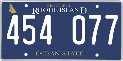 RI license plate 454077