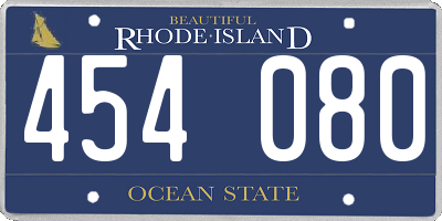 RI license plate 454080
