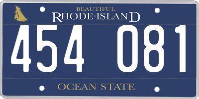 RI license plate 454081