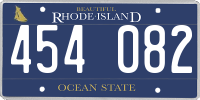 RI license plate 454082