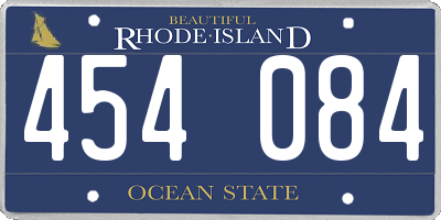 RI license plate 454084