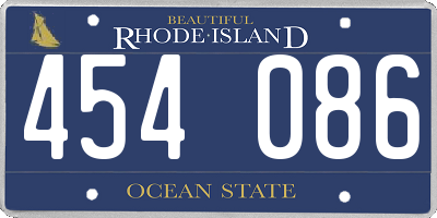 RI license plate 454086