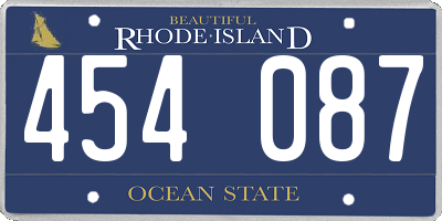RI license plate 454087