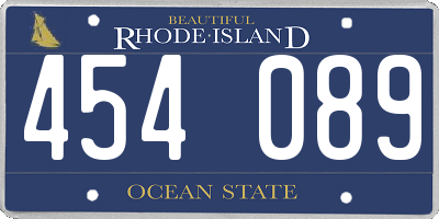 RI license plate 454089