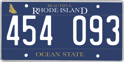 RI license plate 454093