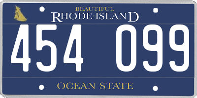 RI license plate 454099