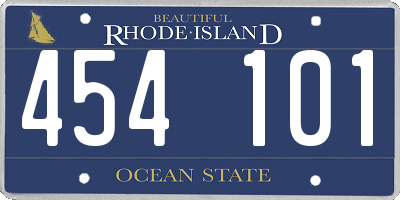 RI license plate 454101