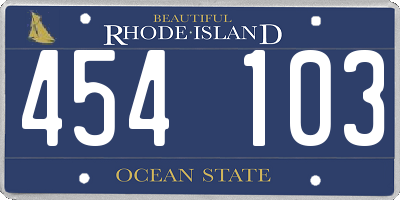 RI license plate 454103