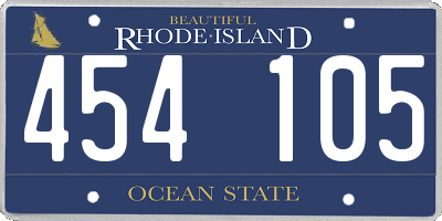 RI license plate 454105