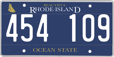 RI license plate 454109