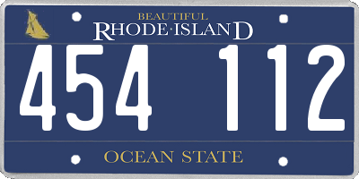 RI license plate 454112