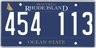 RI license plate 454113
