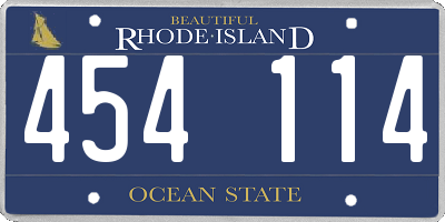 RI license plate 454114