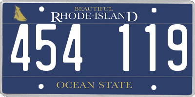 RI license plate 454119