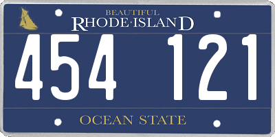 RI license plate 454121