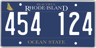 RI license plate 454124