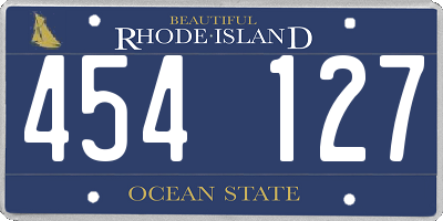 RI license plate 454127