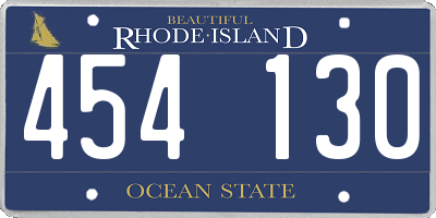 RI license plate 454130