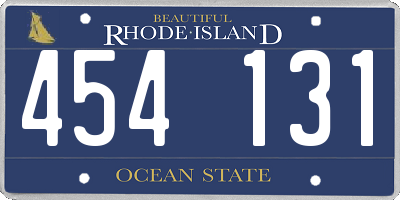 RI license plate 454131