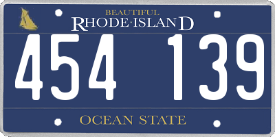 RI license plate 454139