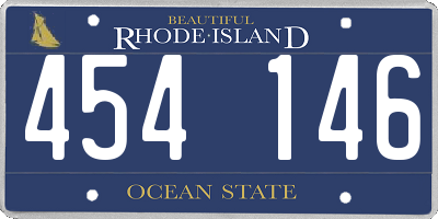 RI license plate 454146