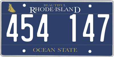 RI license plate 454147
