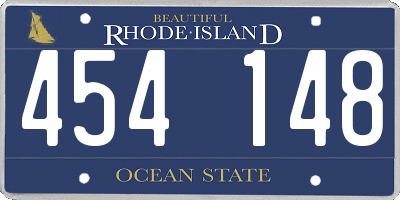 RI license plate 454148