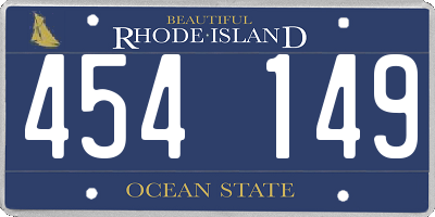 RI license plate 454149