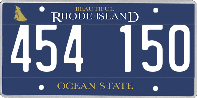 RI license plate 454150