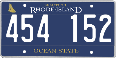 RI license plate 454152