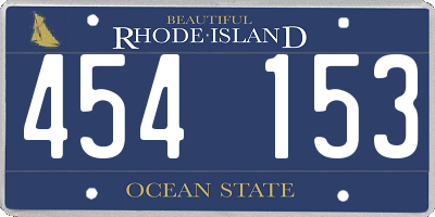 RI license plate 454153