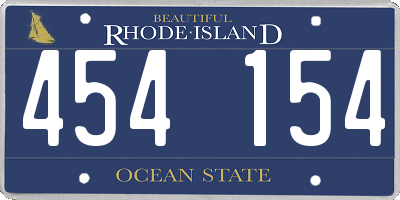 RI license plate 454154