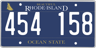 RI license plate 454158