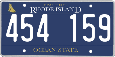 RI license plate 454159