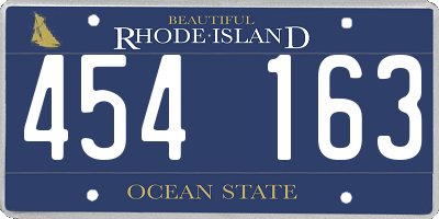 RI license plate 454163