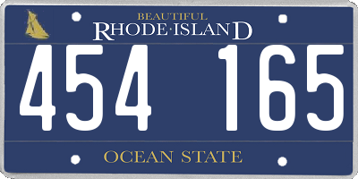 RI license plate 454165
