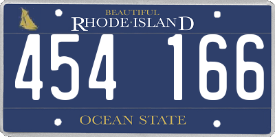 RI license plate 454166