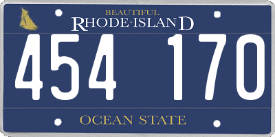 RI license plate 454170