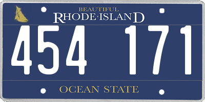 RI license plate 454171