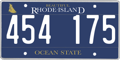 RI license plate 454175