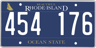 RI license plate 454176