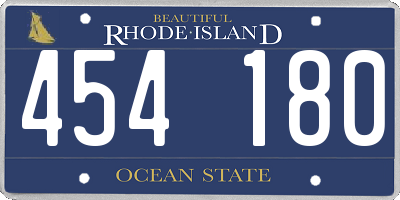 RI license plate 454180