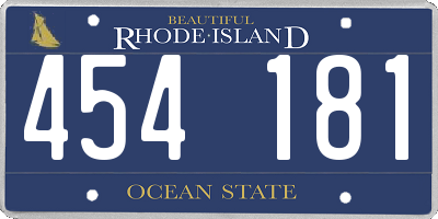 RI license plate 454181
